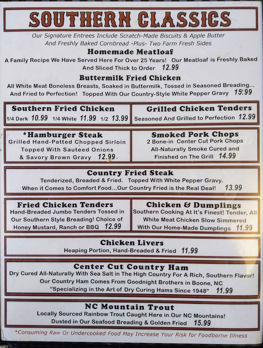 Menu - Moose Cafe photo 9